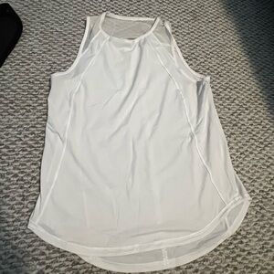 White Lululemon high neck tank top. Size 8